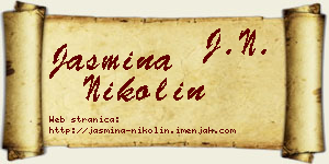 Jasmina Nikolin vizit kartica